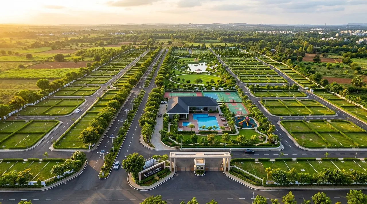 KNS Samooha — Aerial View of 170-Acre Premium Township, Nelamangala